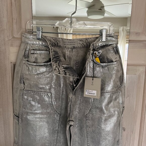 AllSaints MIA Silver Carpenter Jeans